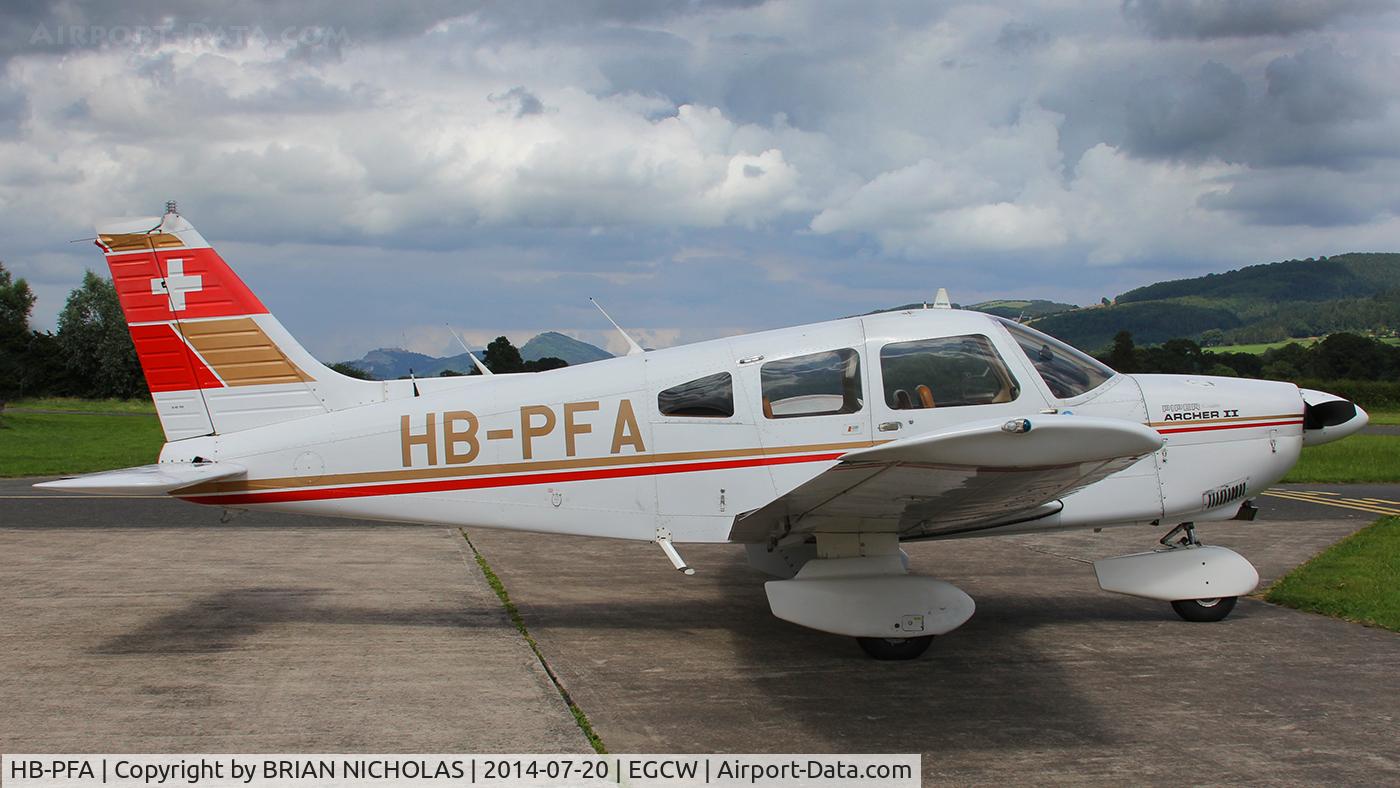 HB-PFA, 1979 Piper PA-28-181 Archer C/N 28-8090159, UK tour.