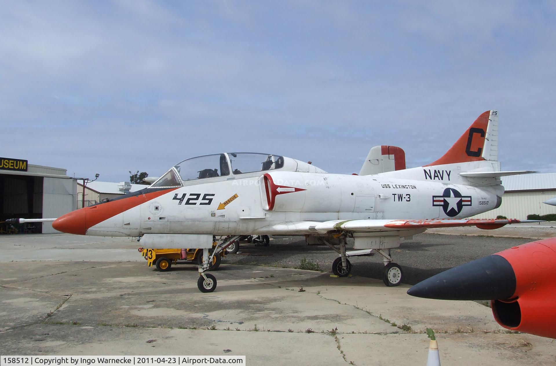 158512, Douglas TA-4J Skyhawk C/N 14317, Douglas TA-4J Skyhawk at the Estrella Warbirds Museum, Paso Robles CA