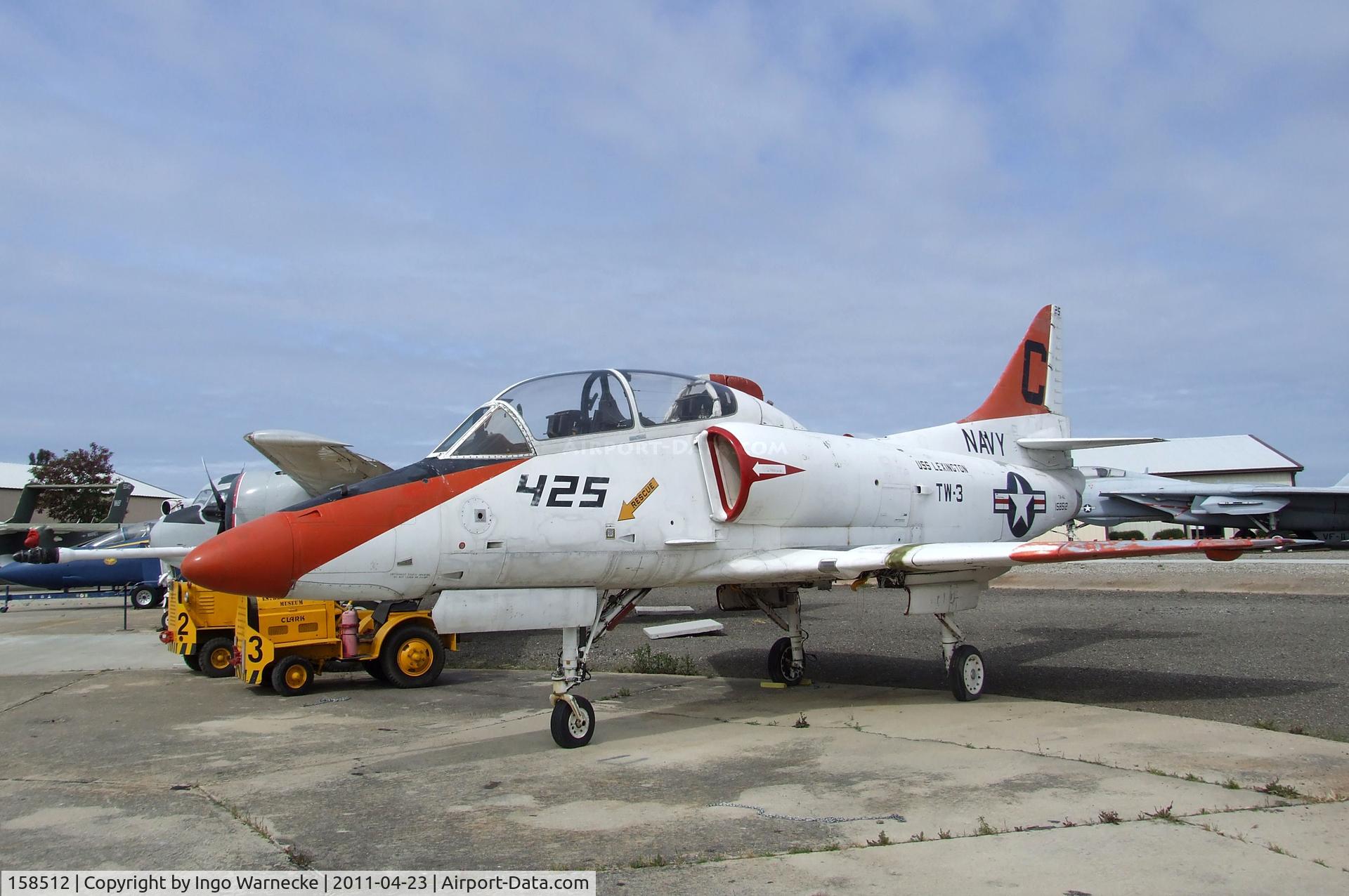 158512, Douglas TA-4J Skyhawk C/N 14317, Douglas TA-4J Skyhawk at the Estrella Warbirds Museum, Paso Robles CA