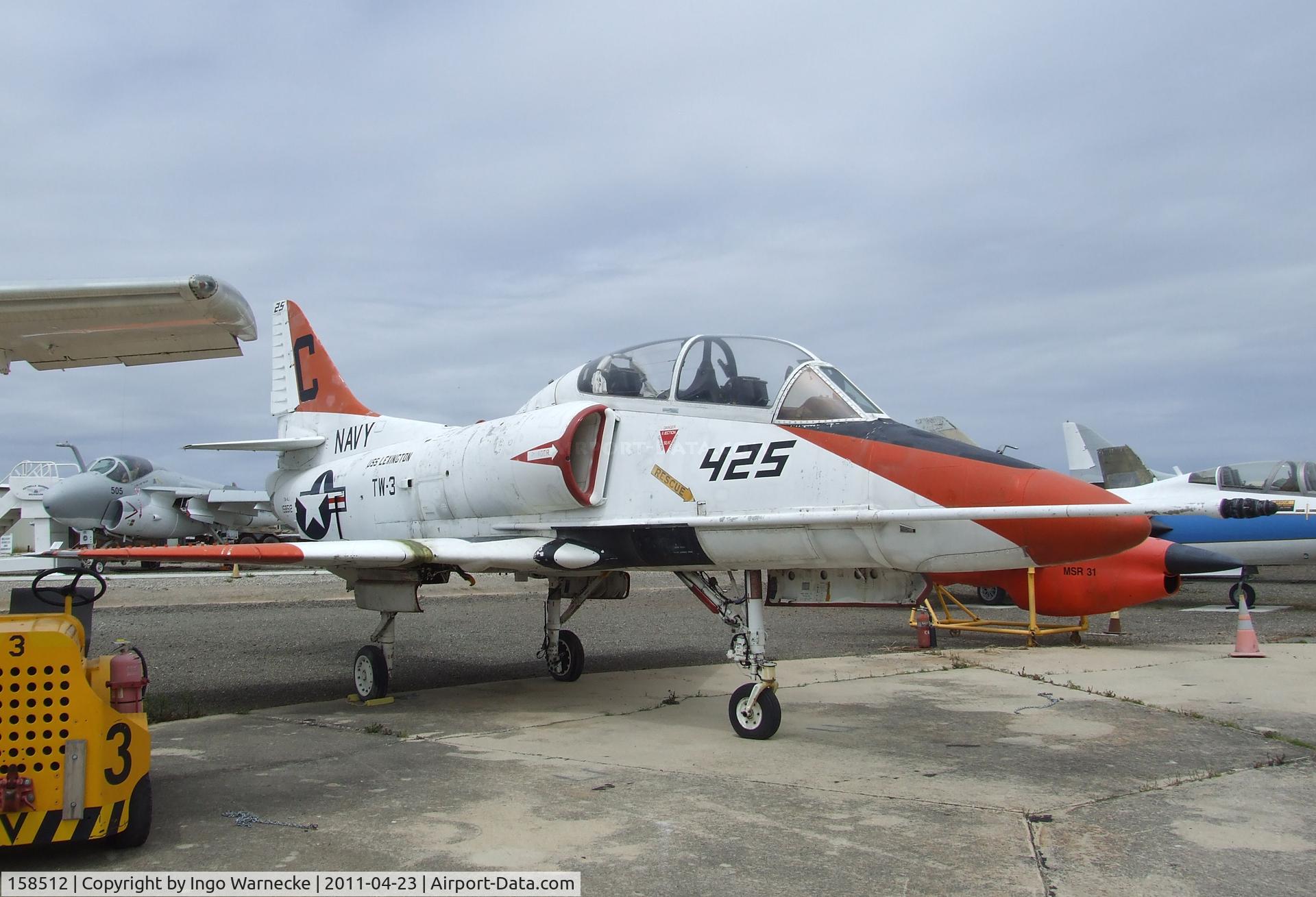 158512, Douglas TA-4J Skyhawk C/N 14317, Douglas TA-4J Skyhawk at the Estrella Warbirds Museum, Paso Robles CA