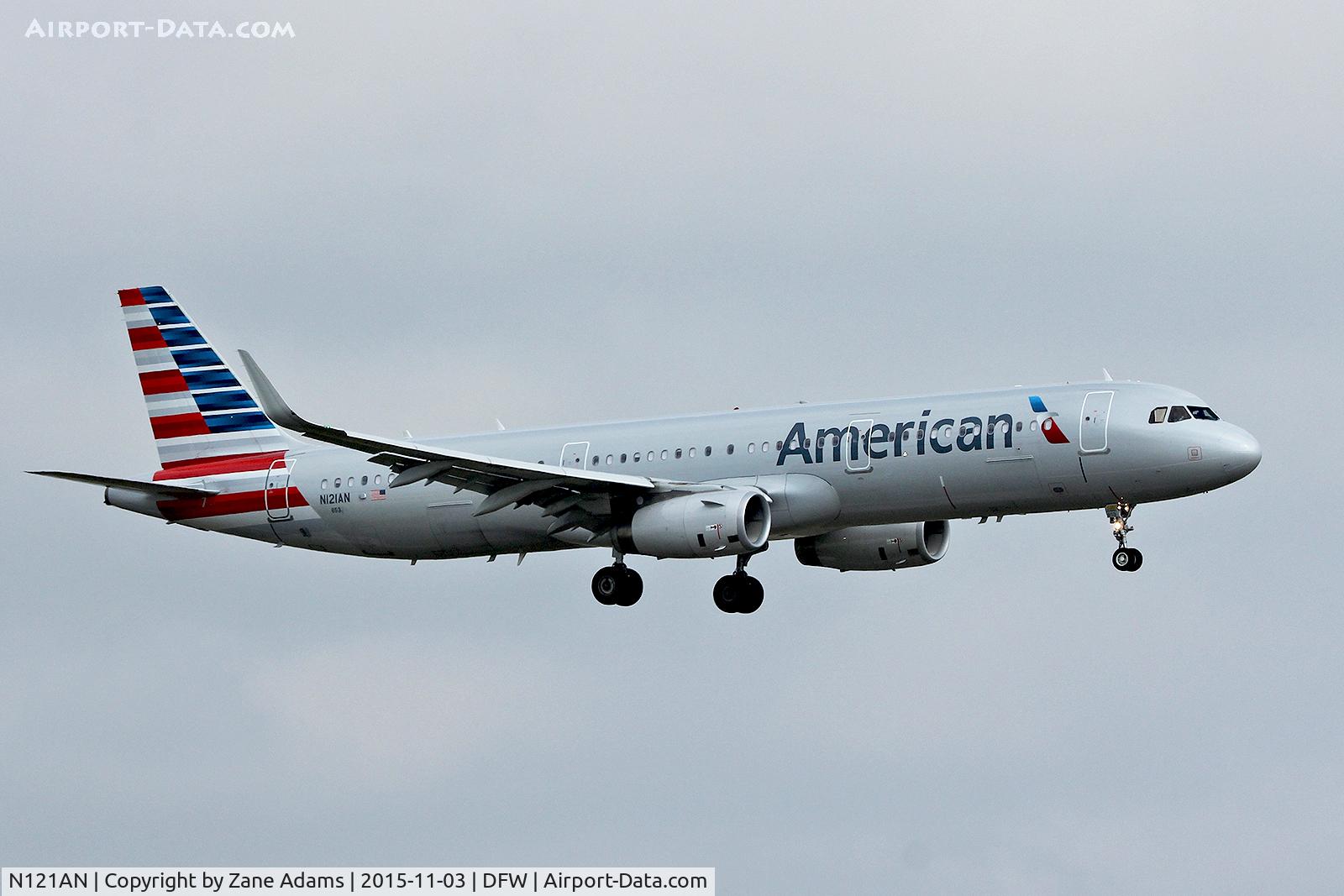 N121AN, 2014 Airbus A321-231 C/N 6238, Arriving at DFW Airport