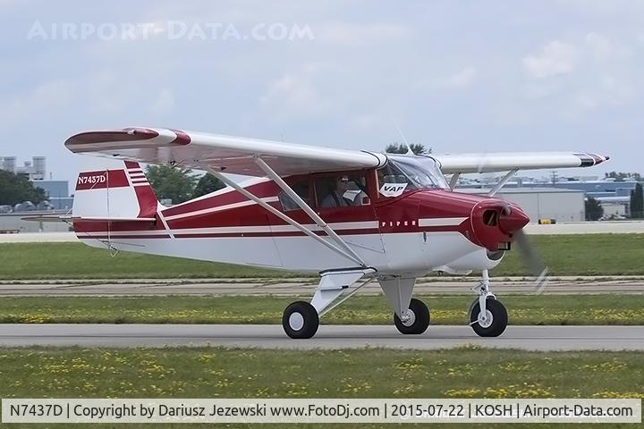 N7437D, 1957 Piper PA-22-150 C/N 22-5201, Piper PA-22-150 Tri-Pacer  C/N 22-5201, N7437D