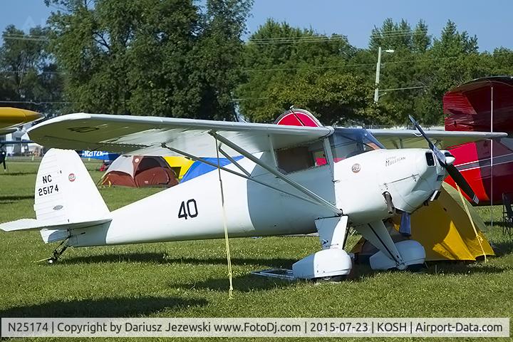 N25174, 1939 Luscombe 8A Silvaire C/N 1098, Luscombe 8A Luscome Master  C/N 1098, NC25174