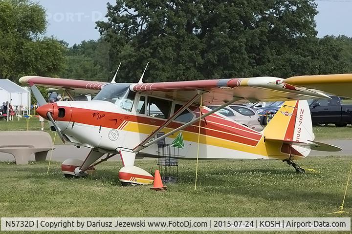 N5732D, 1956 Piper PA-22-150 C/N 22-4432, Piper PA-22-150 Tri-Pacer  C/N 22-4432, N5732D