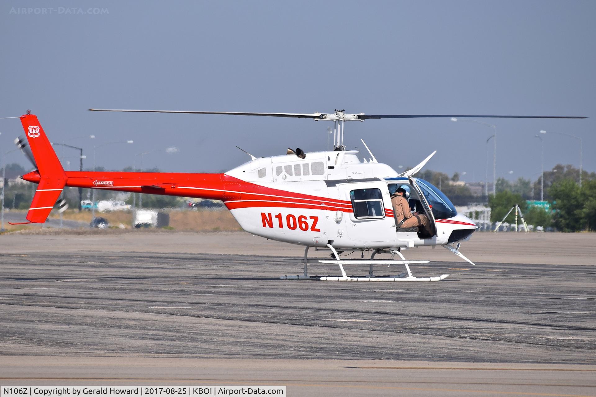 N106Z, 1970 Bell 206A JetRanger C/N 508, Parked on north GA ramp.