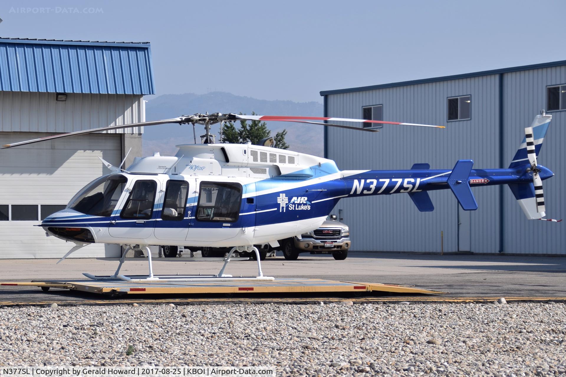 N377SL, 2015 Bell 407GTX C/N 54592, Parked on the Aviation Air ramp.