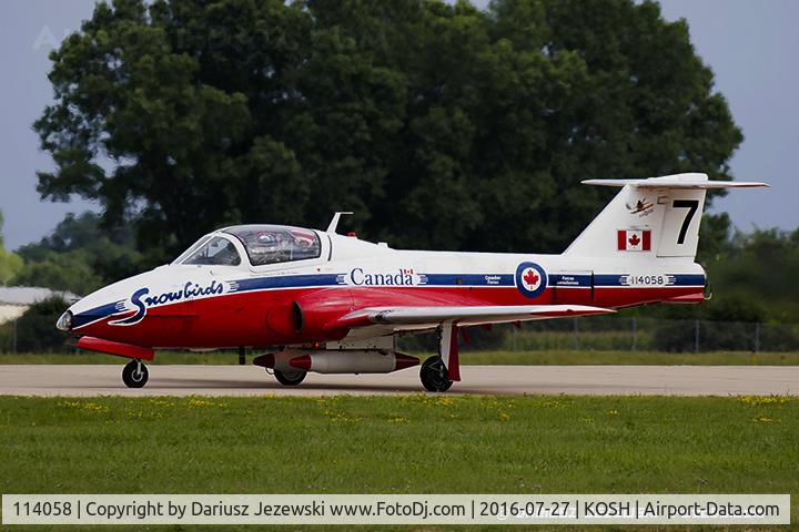 114058, Canadair CT-114 Tutor C/N 1058, CAF CT-114 Tutor 114058 C/N 1058 from Snowbirds Demo Team 15 Wing CFB Moose Jaw, SK