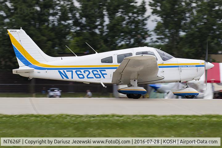 N7626F, 1976 Piper PA-28-151 C/N 28-7715214, Piper PA-28-151 Cherokee Warrior  C/N 28-7715214, N7626F