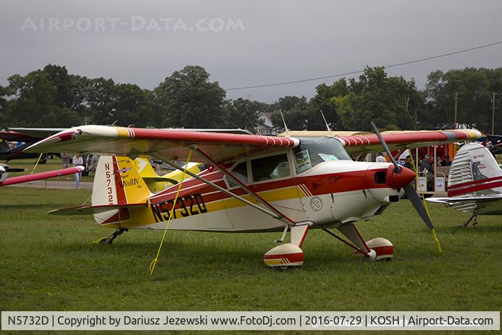 N5732D, 1956 Piper PA-22-150 C/N 22-4432, Piper PA-22-150 Tri-Pacer  C/N 22-4432, N5732d