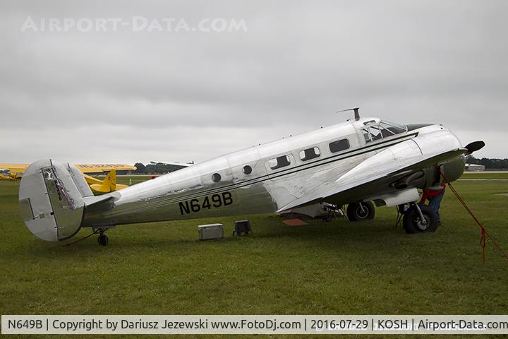 N649B, 1948 Beech D18S C/N A-454, Beech D18S  C/N A-454, N649B