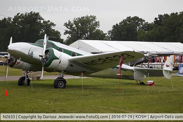 N2633, 1940 Lockheed 12A Electra Junior C/N 1281, Lockheed 12A Electra Junior  C/N 1281, NC2633