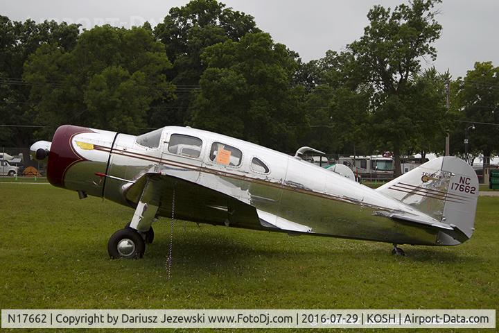 N17662, 1940 Spartan 7W Executive C/N 28, Spartan 7W  C/N 28, NC17662