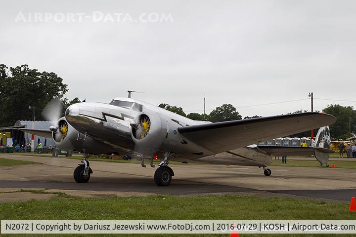 N2072, 1936 Lockheed 12A Electra Junior C/N 1208, Lockheed 12A Electra Junior  C/N 1208, NC2072