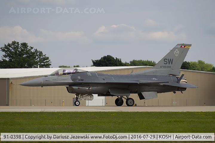 91-0398, 1993 General Dynamics F-16C Fighting Falcon C/N CC-86, F-16CJ Fighting Falcon 91-0398 SW from 79th FS 