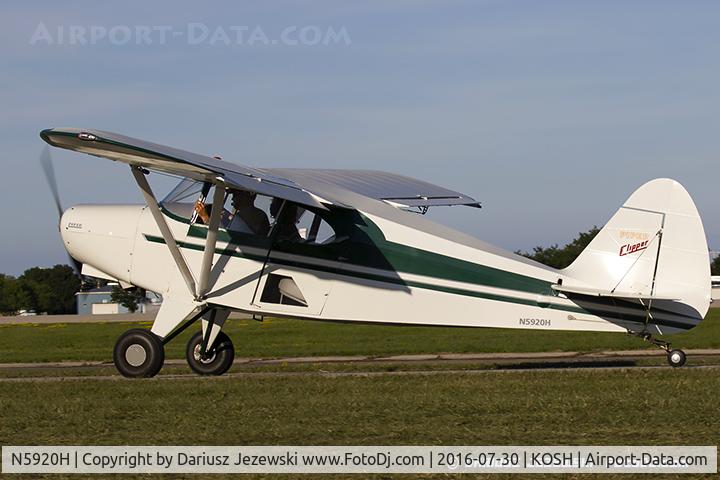 N5920H, 1949 Piper PA-16 Clipper C/N 16-532, Piper PA-16 Clipper  C/N 16-532, N5920H