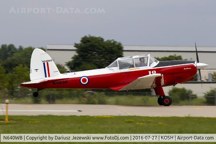N640WB, 1950 De Havilland DHC-1 Chipmunk T.10 C/N C1/0075, De Havilland Canada DHC-1 Chipmunk T.10  C/N C1/0075, N640WB