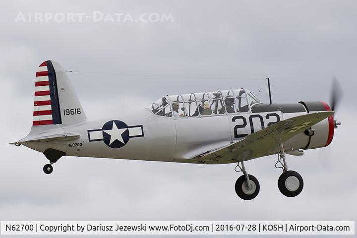 N62700, 1941 Convair BT-13A Valiant C/N 1850, Convair BT-13A Valiant  C/N 1850, N62700