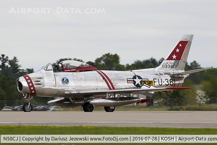 N50CJ, Canadair CL-13B Sabre 6 C/N 1490, Canadair F-86E MK.6 Sabre  C/N 381, N50CJ