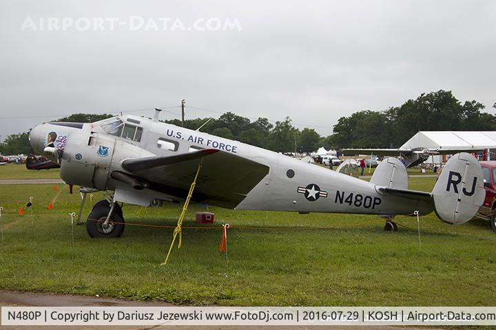 N480P, 1952 Beech C-45H Expeditor C/N AF-815 (52-10885), Beech C45H Expeditor  C/N 52-10885, N480P