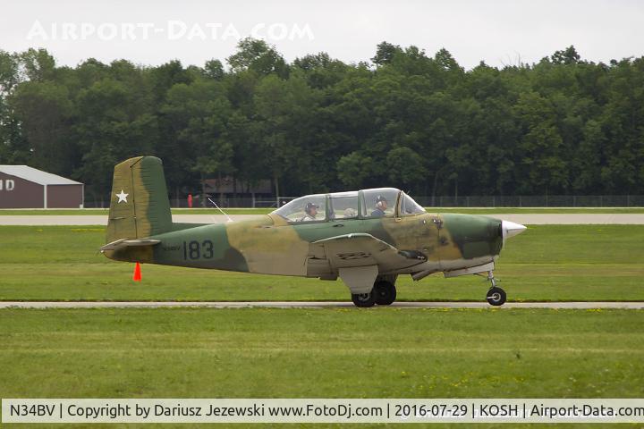 N34BV, 1956 Beech T-34A Mentor Mentor C/N CG-152, Beech A45 (T-34A) Mentor  C/N CG-152, N34BV
