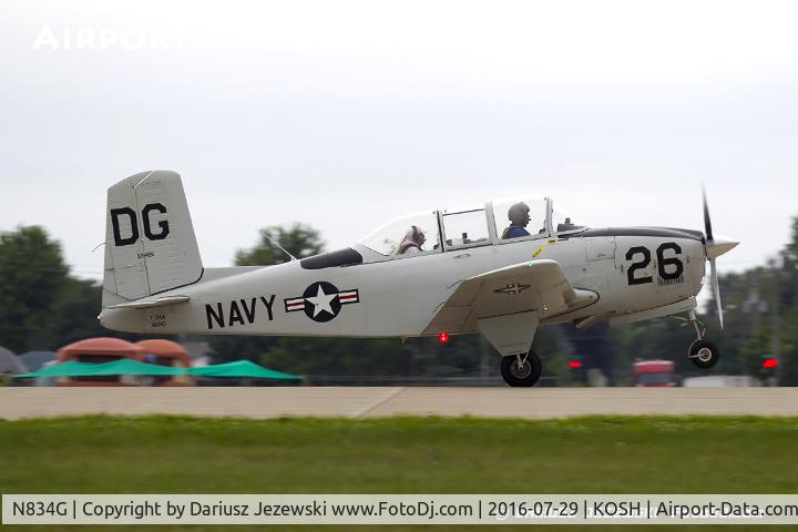 N834G, 1955 Beech (CCF) T-34A (A45) Mentor C/N CCF34-95, Beech A45 (T-34A) Mentor  C/N CCF34-95, N834G