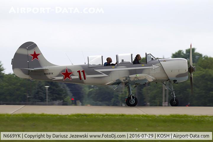 N669YK, Yakovlev (Aerostar) Yak-52 C/N 844206, Yakovlev (Aerostar) Yak-52  C/N 844206, N669YK