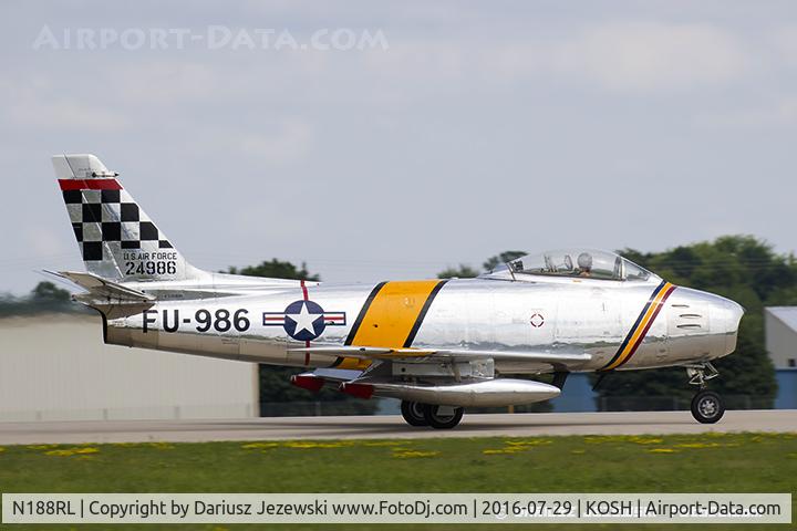 N188RL, 1952 North American F-86F Sabre C/N 191-682, North American F-86F (CWF86-F-30-NA) Sabre 