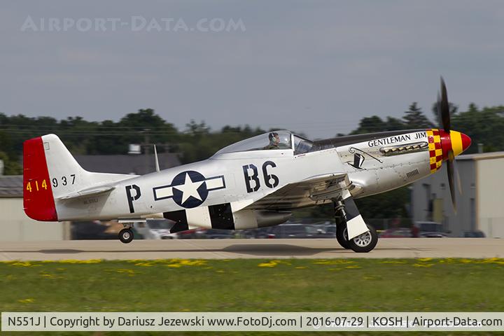 N551J, 1957 North American P-51D Mustang C/N 44-74230, North American P-51D Mustang 