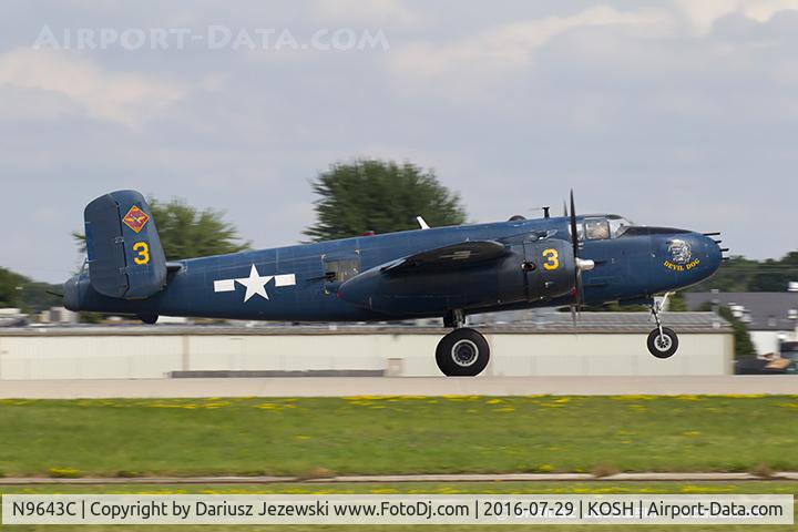 N9643C, 1944 North American B-25J Mitchell Mitchell C/N 108-47512, North American B-25J Mitchell 