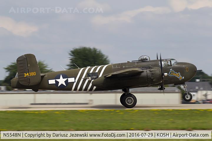 N5548N, 1943 North American B-25H Mitchell C/N 98-21107, North American B-25H Mitchell 