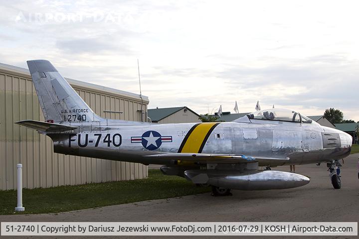 51-2740, 1951 North American F-86E Sabre C/N 172-23, North American F-86E Sabre  C/N 172-23, 51-2740