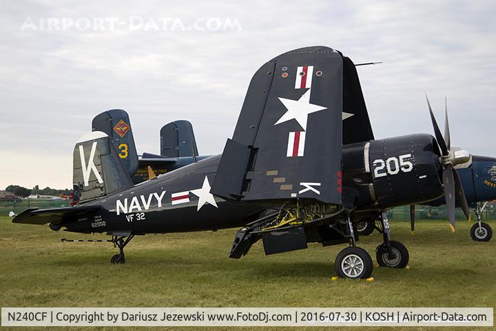 N240CF, 1945 Vought F4U-4 Corsair C/N 9513, Chance Vought F4U-4 Corsair  C/N 9513, NX240CF