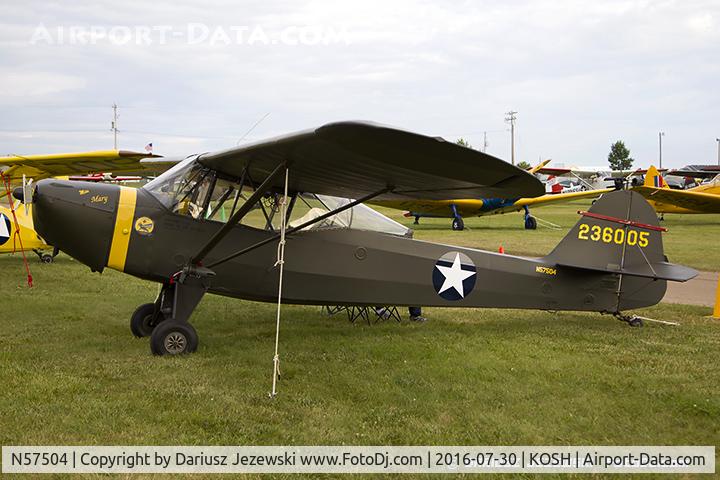 N57504, 1942 Taylorcraft DCO-65 C/N 0-4466, Taylorcraft DCO-65  C/N 0-4466, N57504