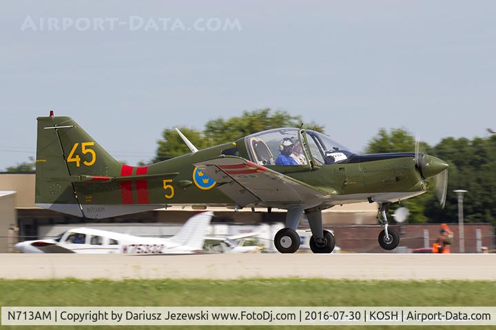 N713AM, 1972 Scottish Aviation Sk.61E Bulldog C/N BH100/157, Scottish Aviation Bulldog MDL 101  C/N 157, N713AM