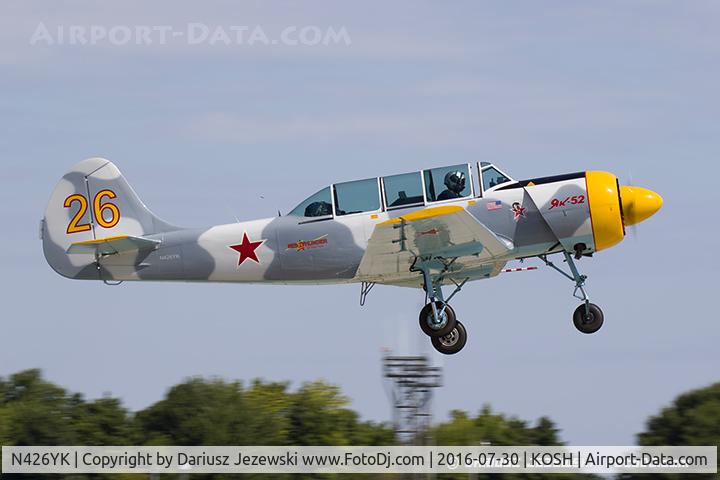 N426YK, 1985 Yakovlev (Aerostar) Yak-52 C/N 856102, Yakovlev (Aerostar) Yak-52  C/N 856102, N426YK