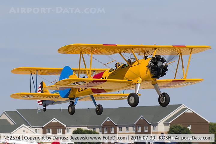 N52574, 1943 Boeing A75N1(PT17) C/N 75-4948, Boeing A75N1(PT17) Stearman  C/N 75-4948, N52574