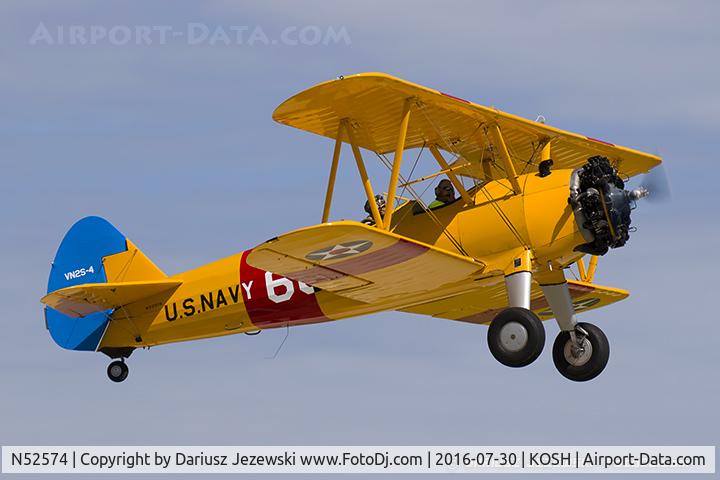 N52574, 1943 Boeing A75N1(PT17) C/N 75-4948, Boeing A75N1(PT17) Stearman  C/N 75-4948, N52574