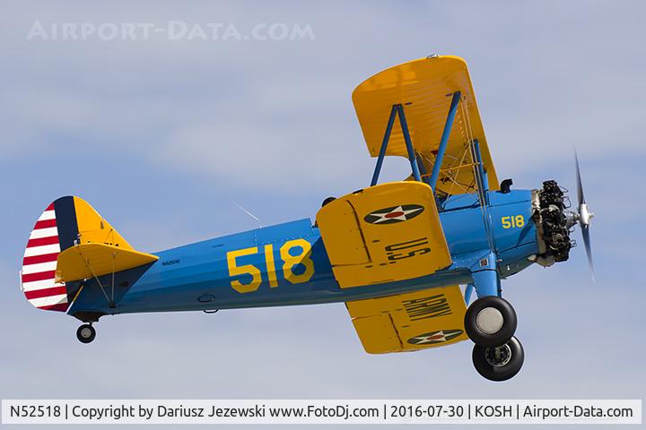 N52518, 1942 Boeing A75N1(PT17) C/N 75-3121, Boeing A75N1(PT17) Stearman  C/N 75-3121, N52518