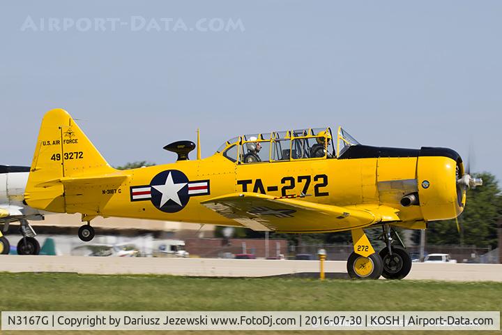 N3167G, 1949 North American T-6G Texan C/N 168-685, North American T-6G Texan  C/N 49-3272, N3167G