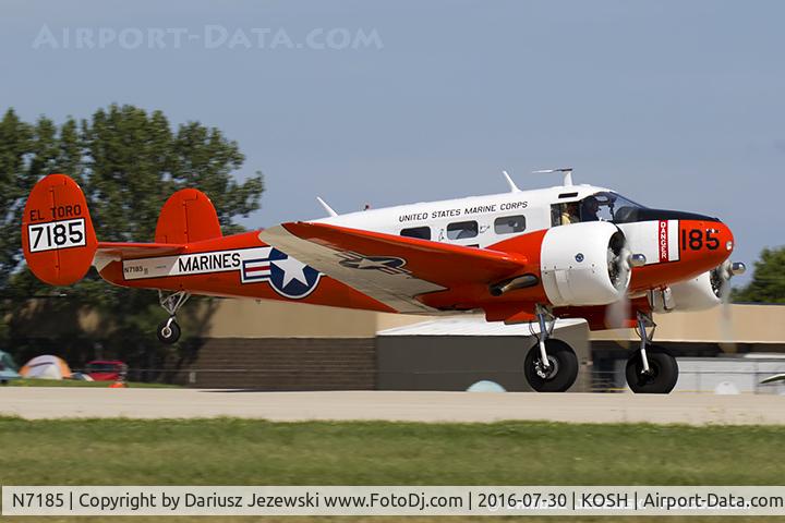 N7185, 1952 Beech Expeditor 3NM (D18S) C/N CA-104, Beech 3NM Twin Beech  C/N CA-104, N7185