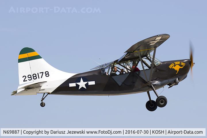 N69887, 1943 Stinson L-5 Sentinel C/N 76-419, Stinson L-5 Sentinel  C/N 76-419, N69887
