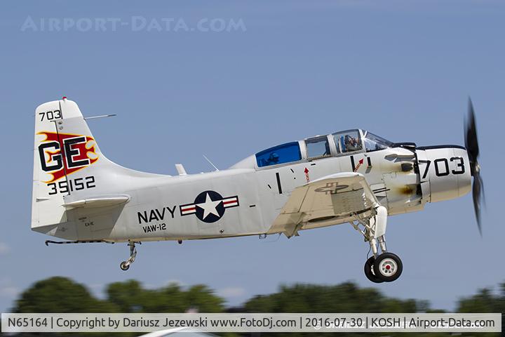 N65164, 1955 Douglas EA-1E Skyraider AD-5W C/N 55-471DH, Douglas EA-1E Skyraider  C/N 55-471DH, N65164