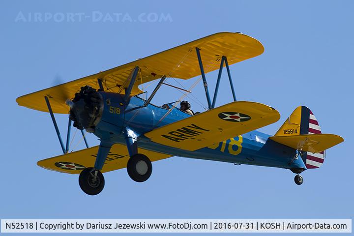 N52518, 1942 Boeing A75N1(PT17) C/N 75-3121, Boeing A75N1(PT17) Stearman  C/N 75-3121, N52518