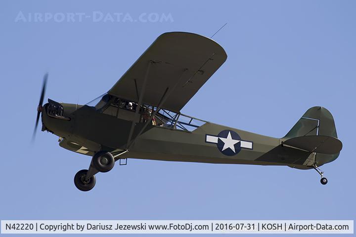 N42220, 1945 Piper J3C-65 Cub Cub C/N 14470, Piper J3C-65 Cub  C/N 14470, N42220