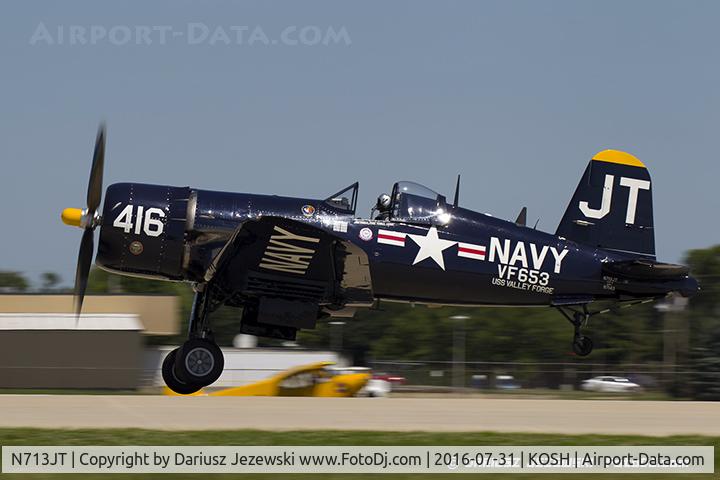 N713JT, 1945 Vought F4U-4B Corsair C/N 97143, Chance Vought F4U-4 Corsair  C/N 97143, N713JT