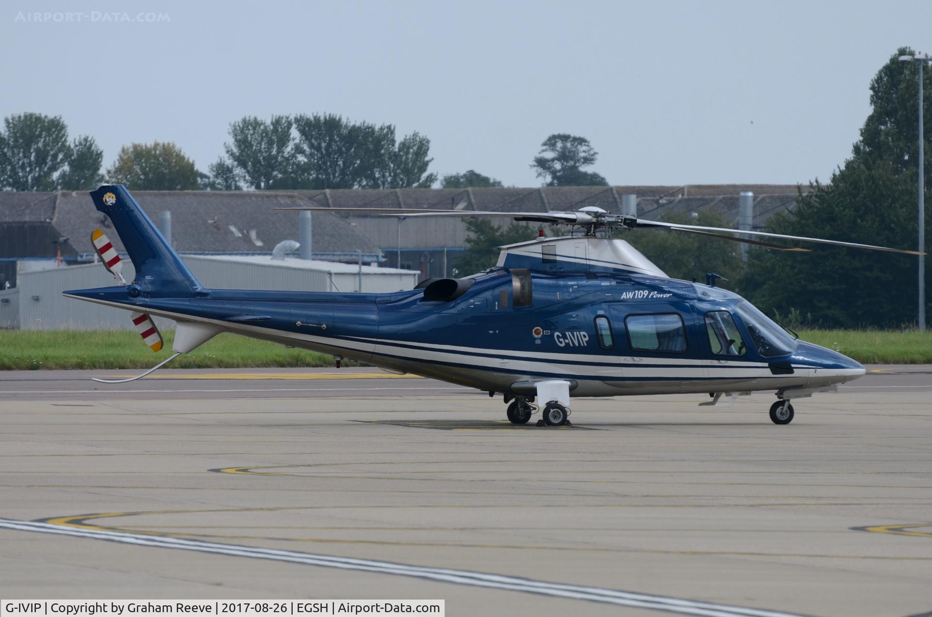 G-IVIP, 2003 Agusta A-109E Power C/N 11208, Parked at Norwich.