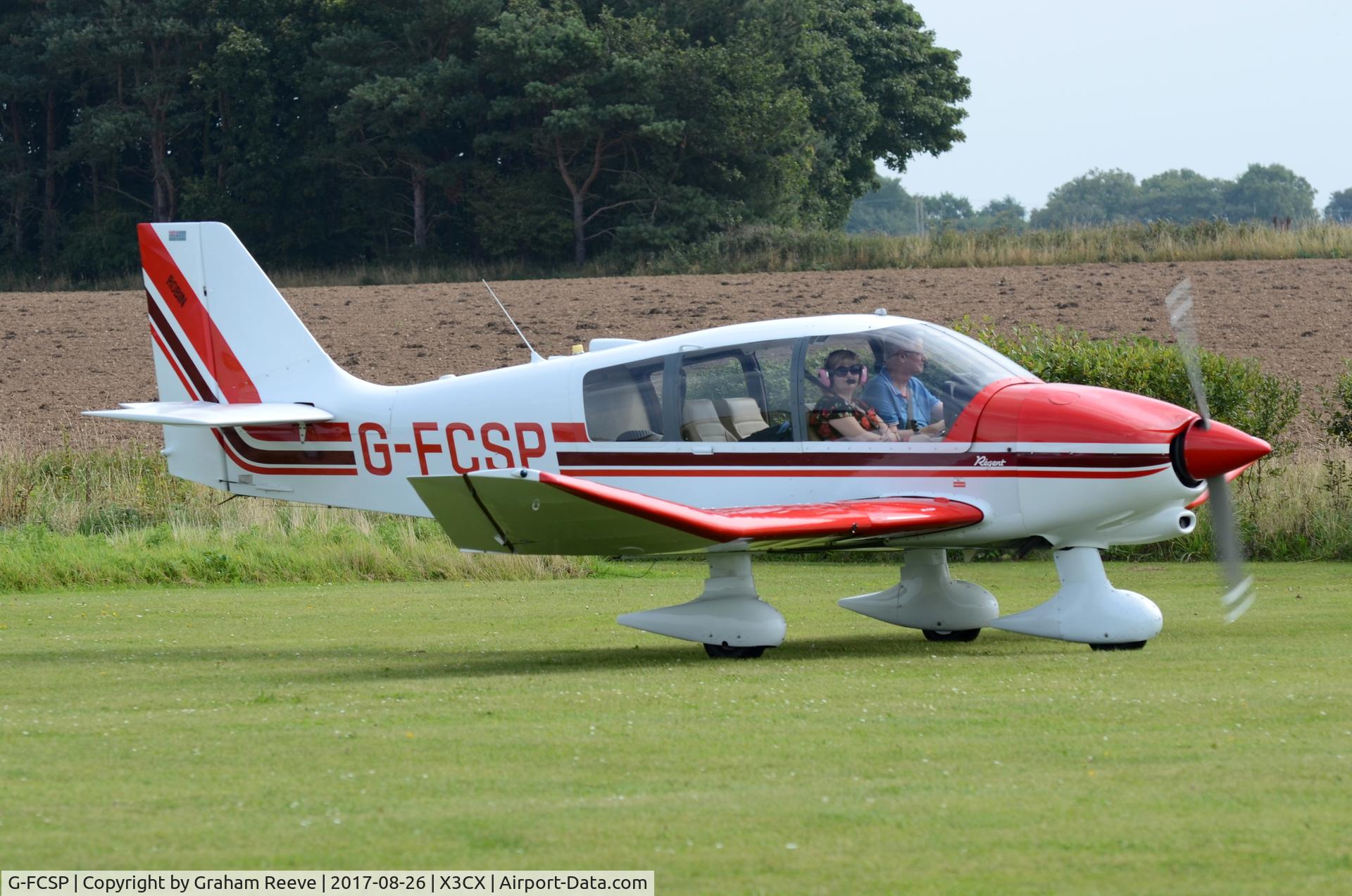 G-FCSP, 1990 Robin DR-400-180 Regent Regent C/N 2022, Just landed at Northrepps.