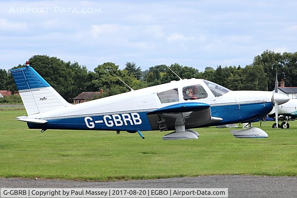G-GBRB, 1965 Piper PA-28-180 Cherokee C/N 28-2583, Visitor@EGBO. Ex:-N8381W.