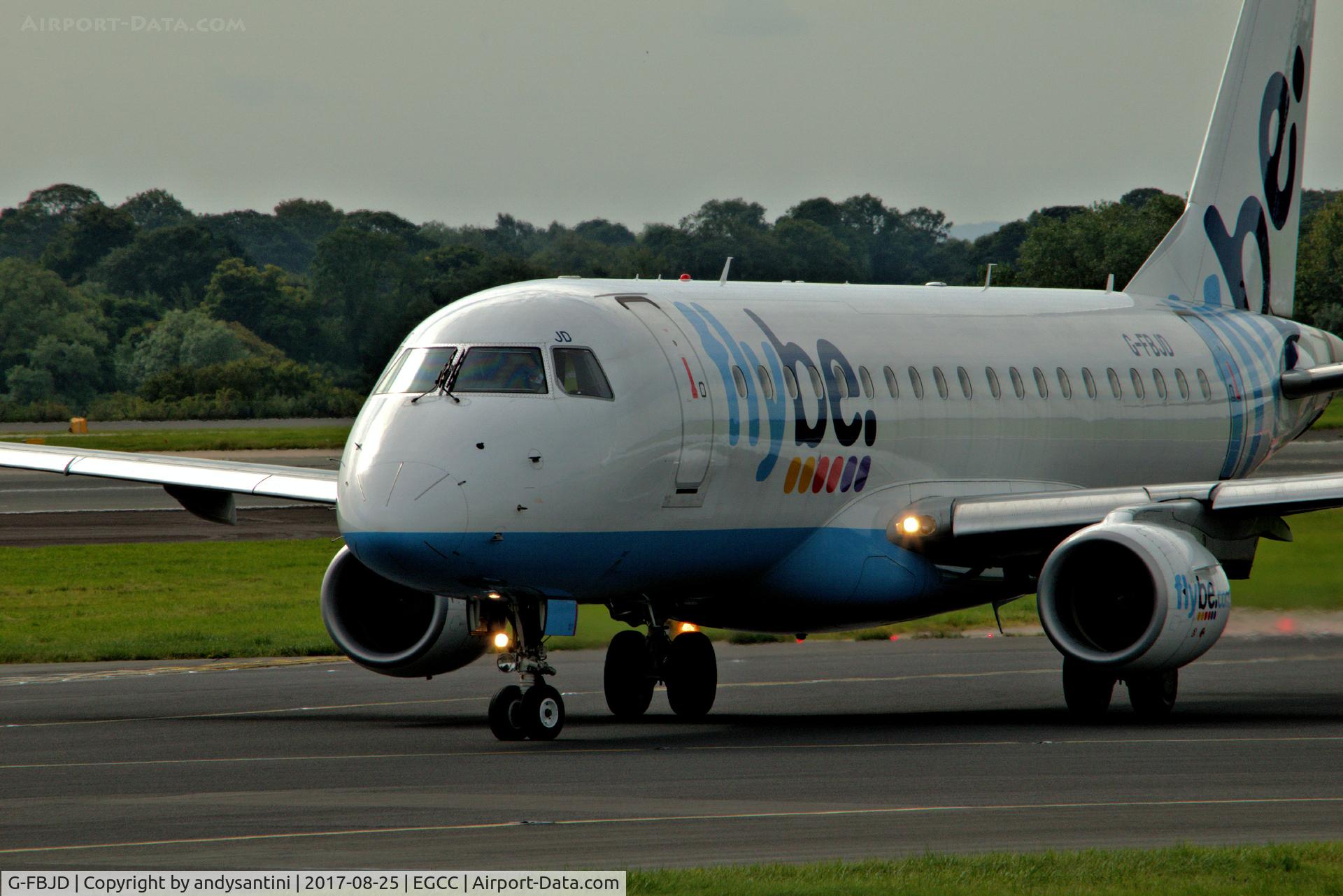 G-FBJD, 2011 Embraer 175STD (ERJ-170-200) C/N 17000329, taxing in to its stand/gate