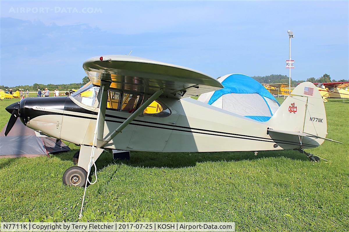 N7711K, 1950 Piper PA-20 Pacer C/N 20-532, At 2017 EAA Airventure at Oshkosh
